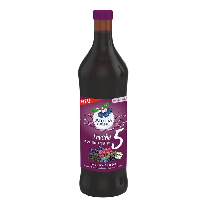 Aronia ORIGINAL Bio Freche 5 100% Direktsäfte - Produktbild