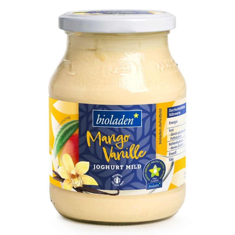 bioladen Joghurt mild Mango-Vanille, 3,5 % Fett - Produktbild