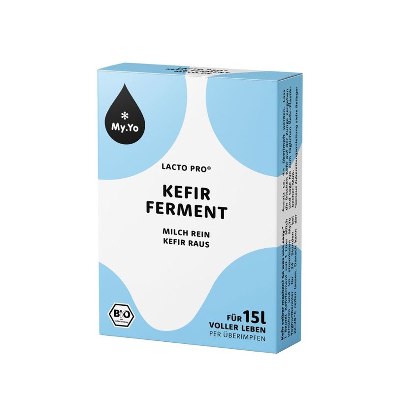 My.Yo Bio Kefir Ferment Lacto Pro®, zur Herstellung von je 1L Kefir, Inhalt: 3 Beutel à 5g - Produktbild