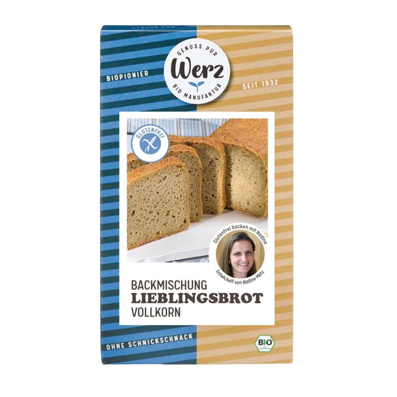 Naturkornmühle Werz Lieblingsbrot Vollkorn, Backmischung, glutenfrei, 500 g - Produktbild