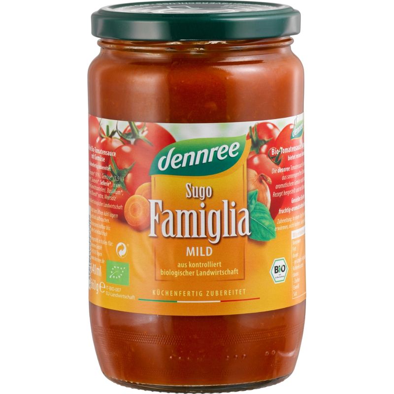 dennree Tomatensauce Sugo Famiglia - Produktbild