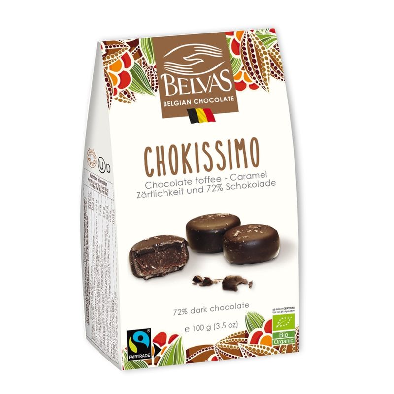 Belvas Chokissimo Caramel toffee 100g - Produktbild