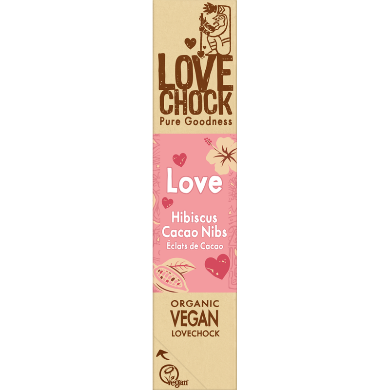 Lovechock B.V. Lovechock bar Love Hibiscus Cacao Nibs - Produktbild