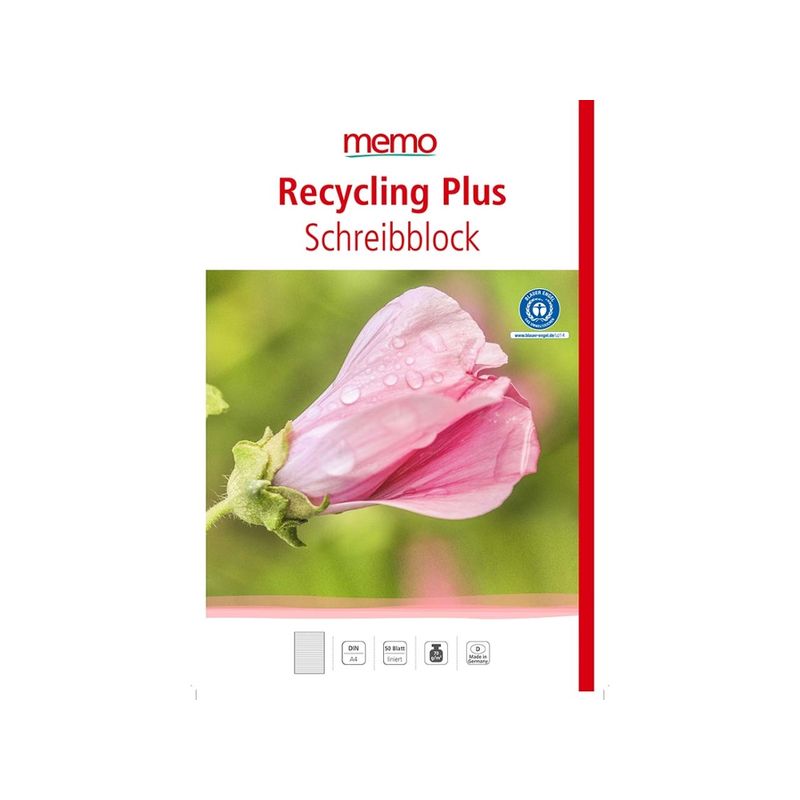 memo memo Schreibblock A4 lin.50 Bl. RC-plus - Produktbild