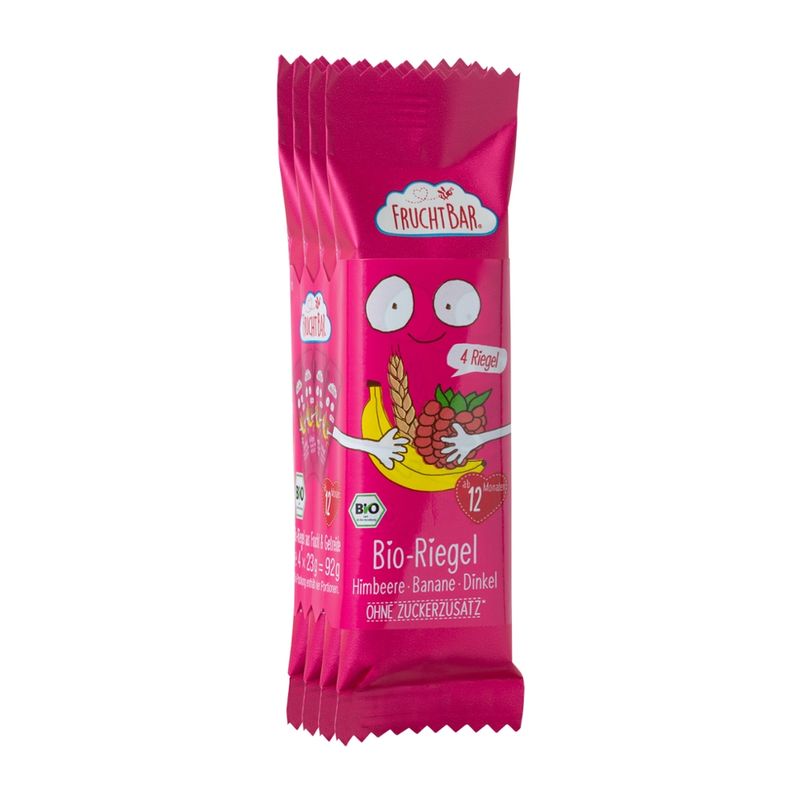 FruchtBar  FruchtBar - Bio-Riegel Himbeere, Banane, Dinkel - Produktbild