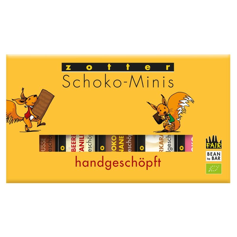 Zotter Schokolade Handgeschöpfte Schoko-Minis, 5 Sorten - Produktbild