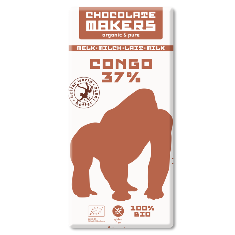 Chocolatemakers Bio Gorilla Tafel Milch 37% - Produktbild
