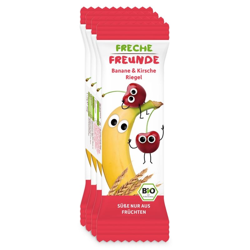 Freche Freunde Freche Freunde Bio Frecher Riegel Banane & Kirsche 4x23g - Produktbild