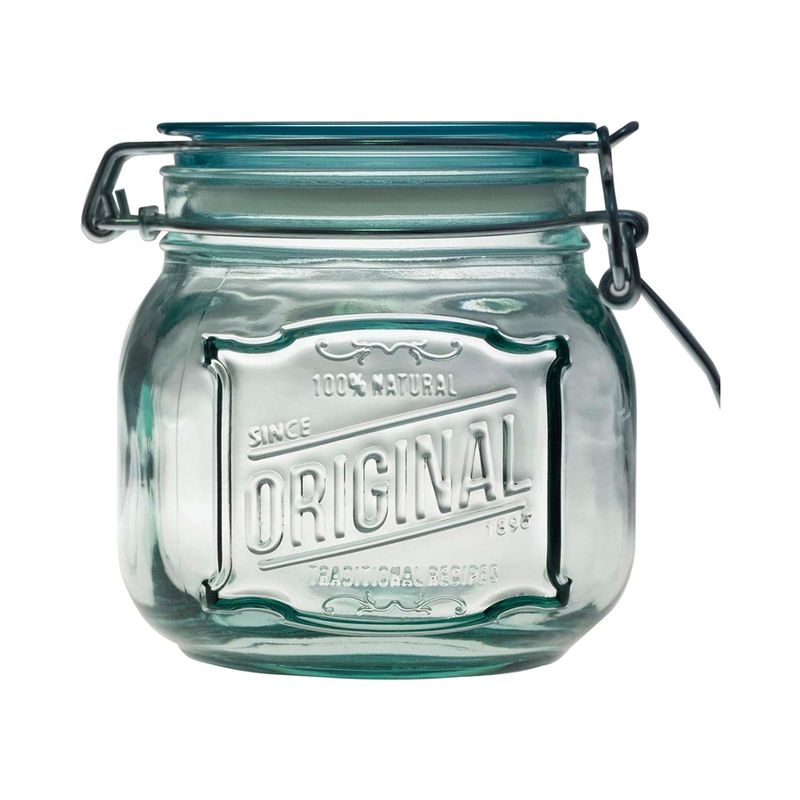 memo Handelsware Vorratsglas "Original" aus Recyclingglas, transparent, 0,8 l - Produktbild