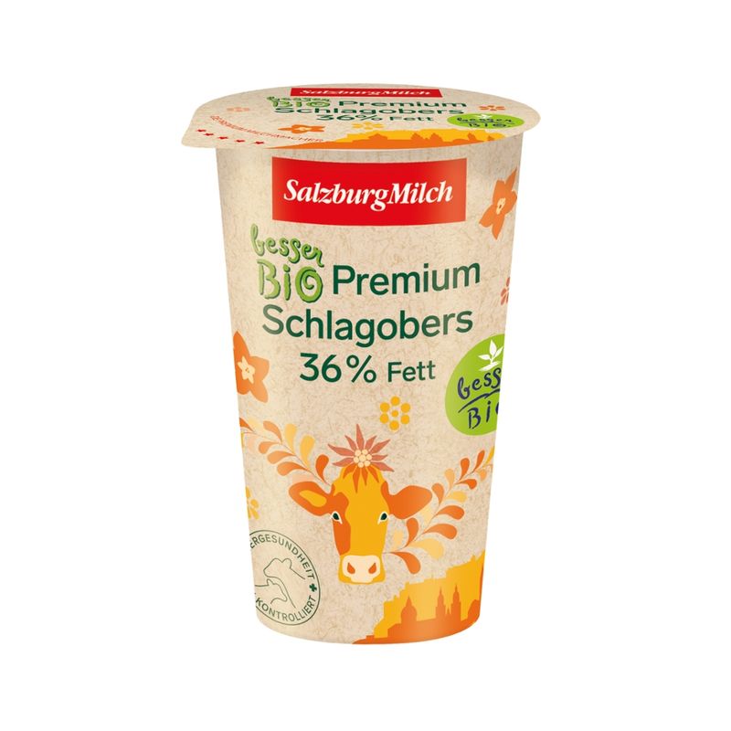 SalzburgMilch SalzburgMilch Bio Premium Schlagobers 36% 250ml - Produktbild