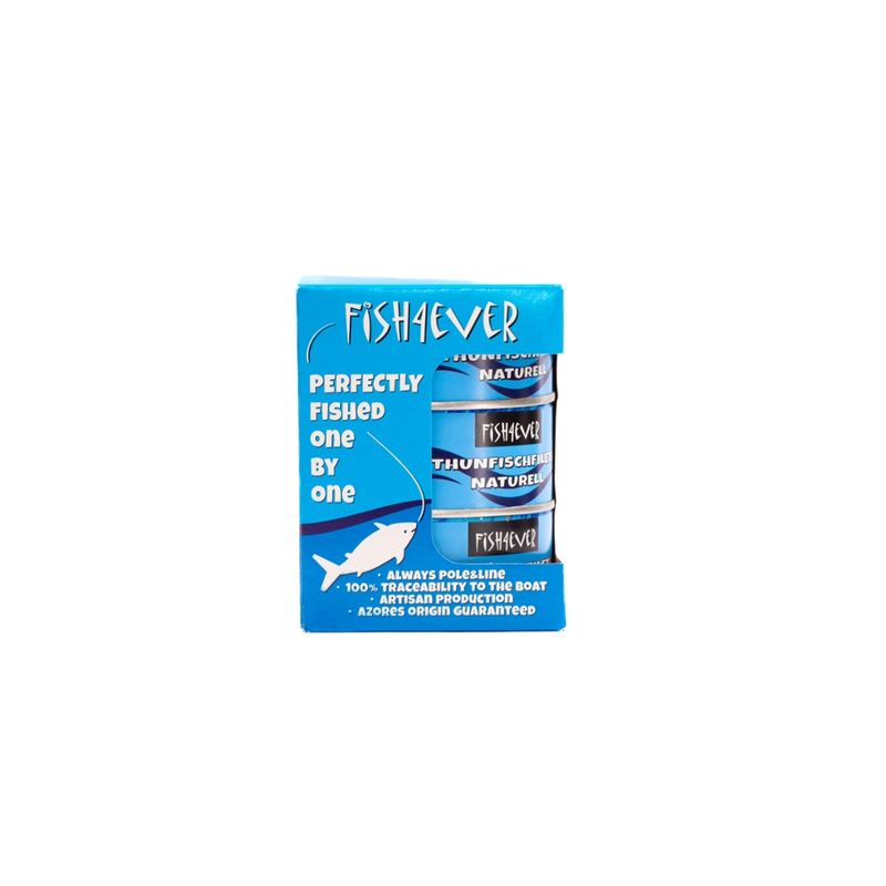 Fish4Ever Azoren Thunfischfilets im eigenen Saft, Dreierpack, handgeangelte Naturland Wildfisch Qualität - Produktbild