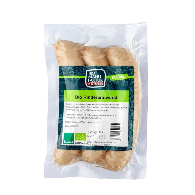 Bio-Manufaktur-Westfalen Bio-Rinderbratwurst - Produktbild