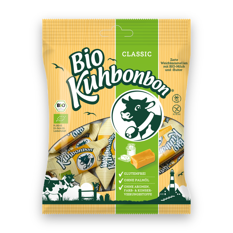 Kuhbonbon Kuhbonbon BIO Classic 120g, zartes Weichkaramell mit Milch und Butter - Produktbild