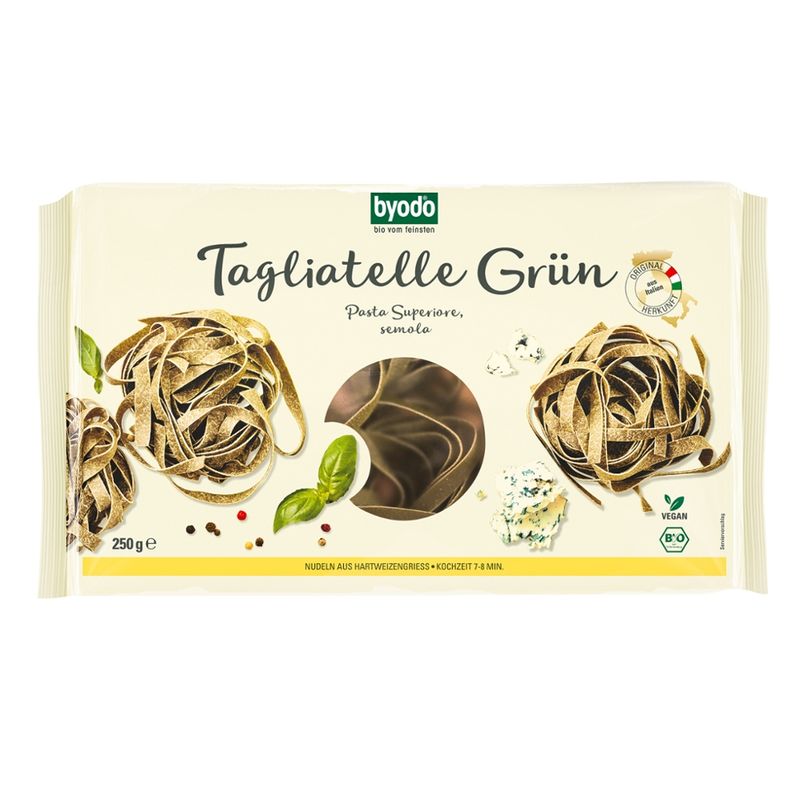 Byodo Byodo Tagliatelle grün, Pasta Superiore, semola (Nester) - Produktbild