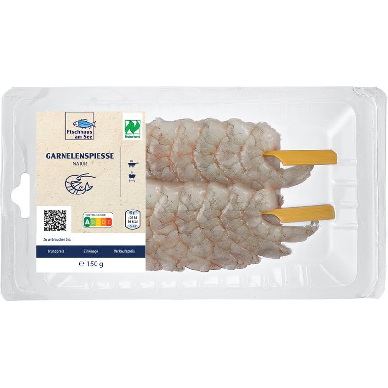 Fischhaus am See Garnelenspiess roh, natur  150g - Produktbild