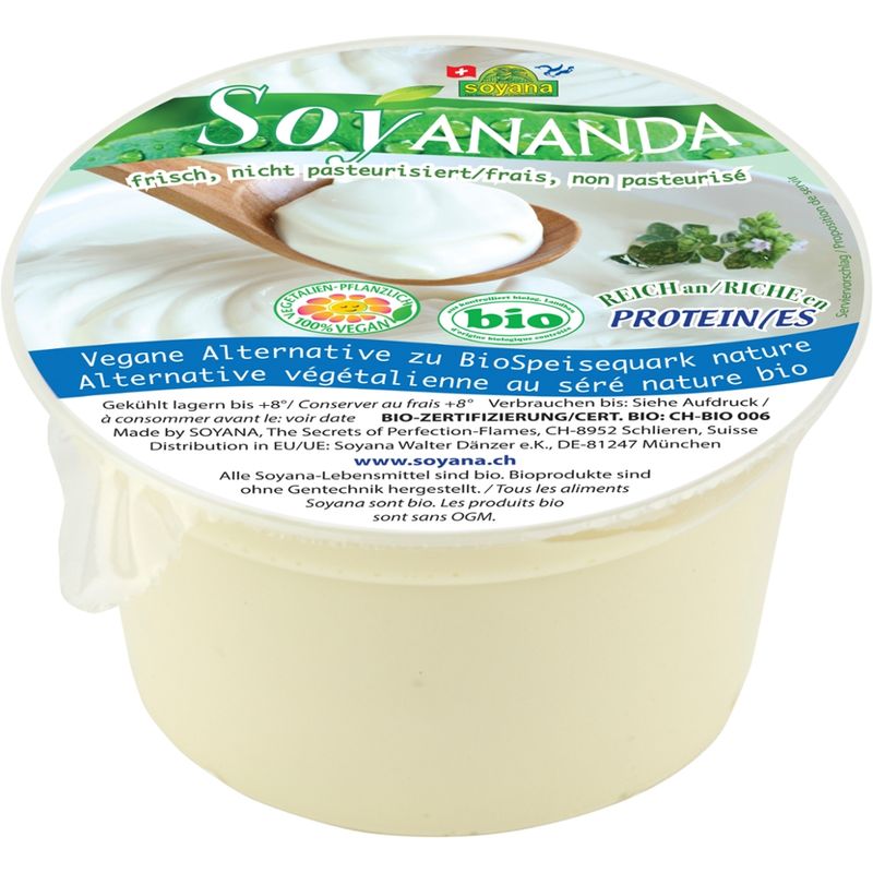 Soyana Soyananda Speisequark Nature - vegane Alternative zu Speisequark aus fermentiertem BioSoya. - Produktbild