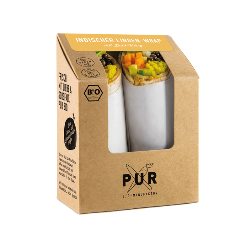 PUR Bio-Manufaktur Indischer Linsen-Wrap mit Daal-Curry - Produktbild