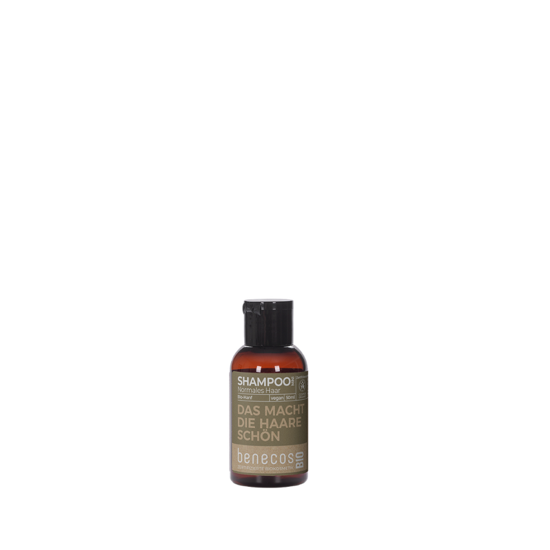 benecos benecosBIO Mini Shampoo Normales Haar BIO-Hanf - DAS MACHT DIE HAARE SCHÖN - Produktbild