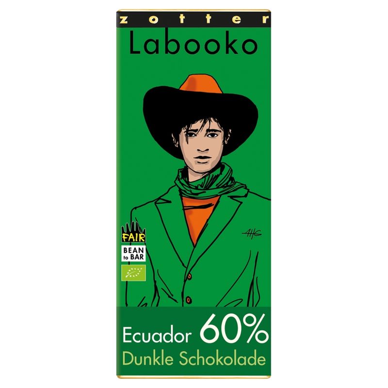 Zotter Schokolade Labooko 60% Ecuador  - vegan - Produktbild