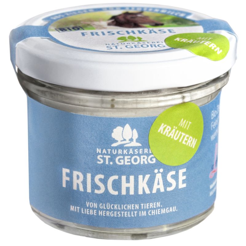 St. Georg Naturkäserei Bio-Frischkäse Kräuter aus Ziegen- und Stutenmilch - Produktbild