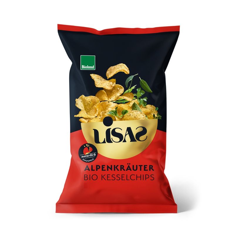 Lisas Lisas Bio-Kesselchips Alpenkräuter 115g - Produktbild