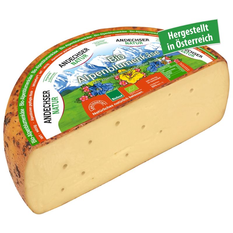 Andechser Natur Bio Alpenblumenkäse 50% - Produktbild
