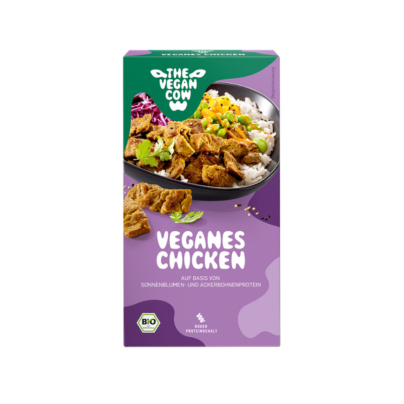 THE VEGAN COW Veganes Chicken auf Basis von Sonnenblumen- und Ackerbohnenprotein - Produktbild