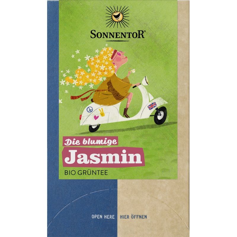 Sonnentor Die blumige Jasmin Tee, Doppelkammerbeutel - Produktbild