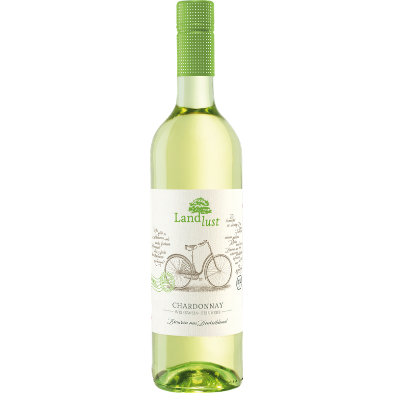 Landlust Bioweine Landlust Chardonnay QbA feinherb Biowein + Vegan - Produktbild