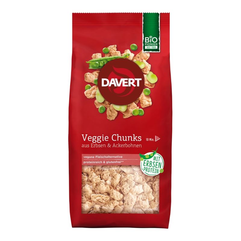 Davert Veggie Chunks glutenfrei 100g - Produktbild