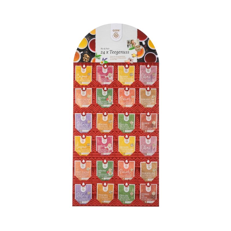 GEPA - The Fair Trade Company Bio Tee-Adventskalender 24 x Teegenuss - Produktbild