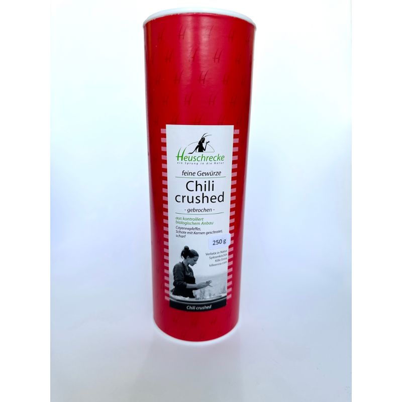 Heuschrecke Chili crushed, gebrochen mit Kernen, Gastro, kbA 250g - Produktbild