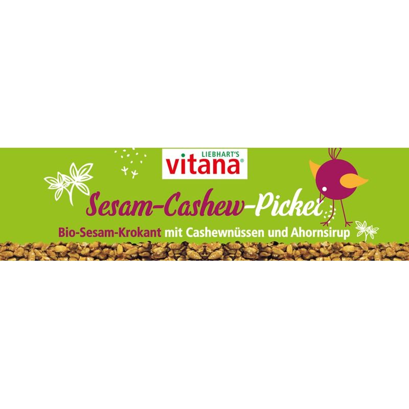 vitana Gesunde Ernährung Bio Sesam Krokant Cashewnüsse und Ahornsirup - Produktbild