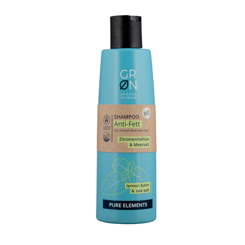 GRN GRN [GRÜN] Shampoo Anti-Fett Meersalz & Bio-Zitronenmelisse - Pure Elements - Produktbild