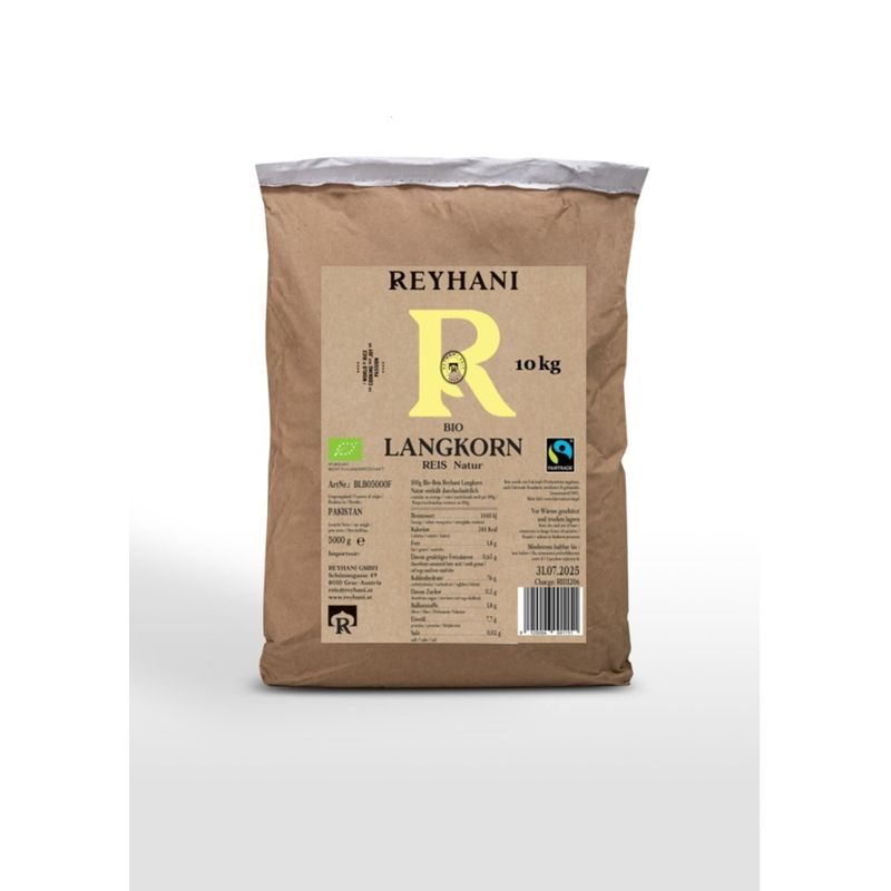 Reyhani Reyhani Bio Fairtrade Langkorn Natur 10kg - Produktbild