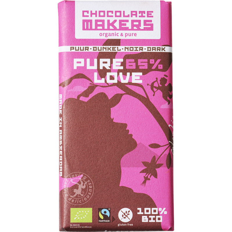 Chocolatemakers Bio Fairtrade Pure Liebe dunkel 65% aus Kolumbien - Produktbild