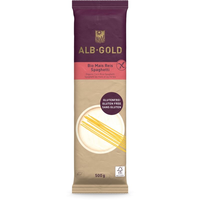 ALB-GOLD ALB-GOLD Bio-Mais-Reis Spaghetti 12x500g - Produktbild