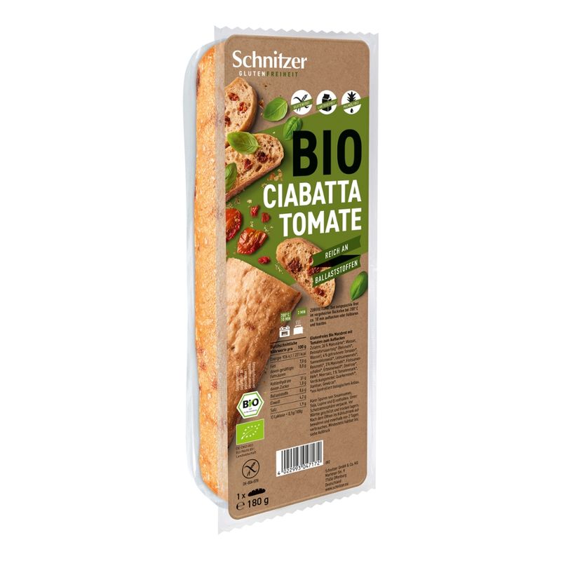 Schnitzer GLUTENFREIHEIT Bio Ciabatta Tomate - Produktbild