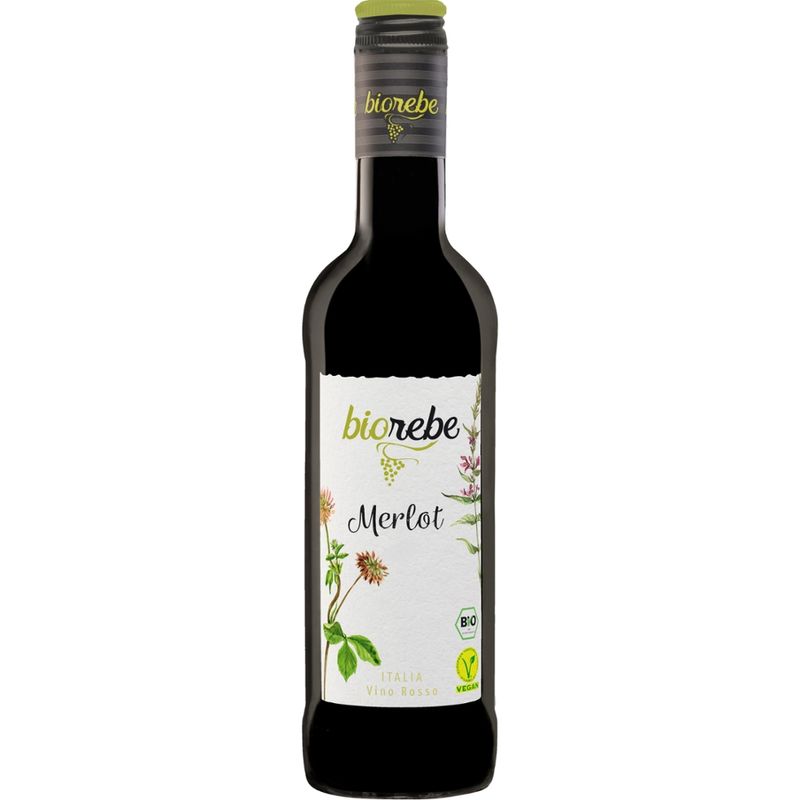 Biorebe Bioweine Biorebe Merlot IGP trocken Biowein + Vegan - Produktbild