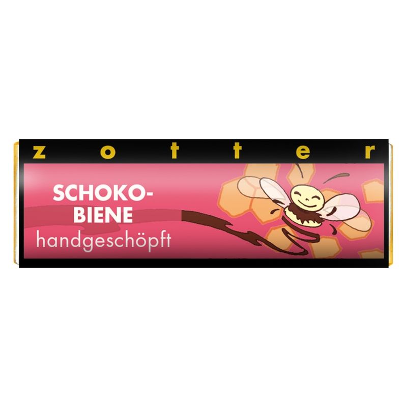 Zotter Schokolade Schoko-Mini Schokobiene mit Honigblättchen - Produktbild