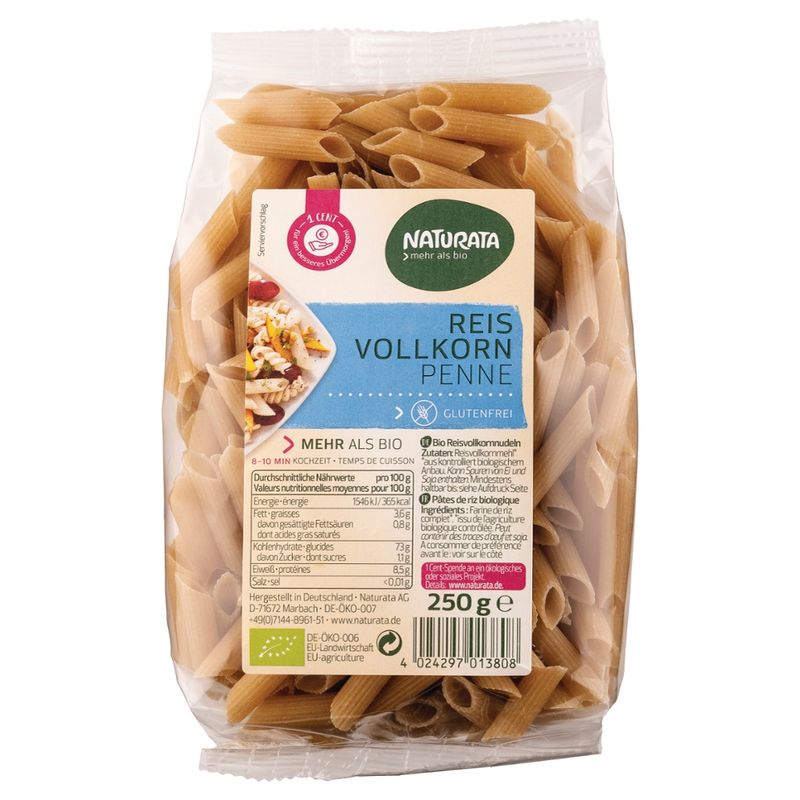NATURATA Penne, Reis Vollkorn - Produktbild