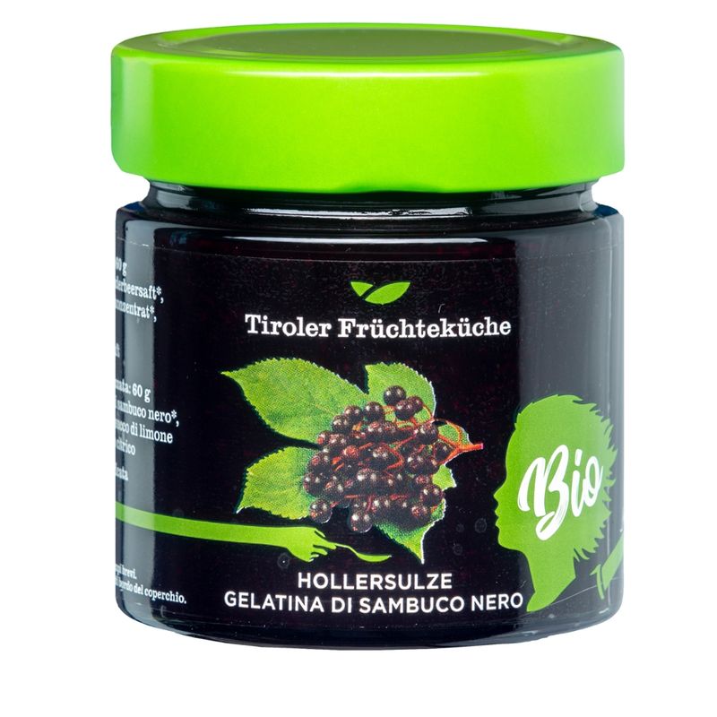 Tiroler Früchteküche BIO Holunderbeerengelee 60% Fr. 260 g - Produktbild