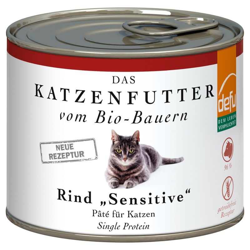 defu - Das Tierfutter vom Bio-Bauern Katze Rind "Sensitiv" - Produktbild