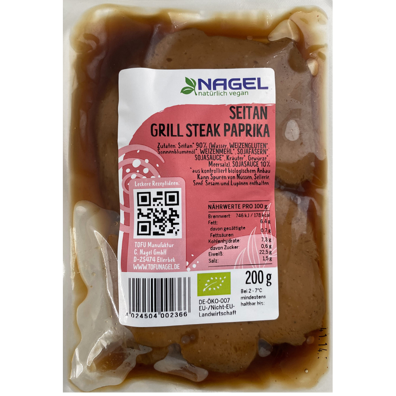 NAGEL Seitan Grill Steak Paprika 200g - Produktbild