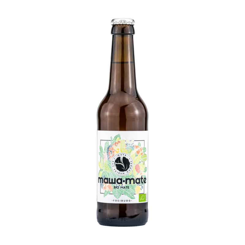 mawa mate mawa mate - Bio Mate - Koffeinhaltiges Erfrischungsgetränk aus fair gehandelter Mate. Enthält 100% natürliches Koffein aus Mate und Guarana. - Produktbild