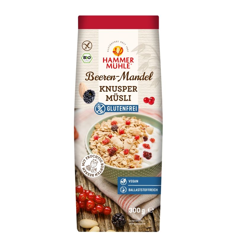 Hammermühle Bio Beeren-Mandel Knuspermüsli gf - Produktbild