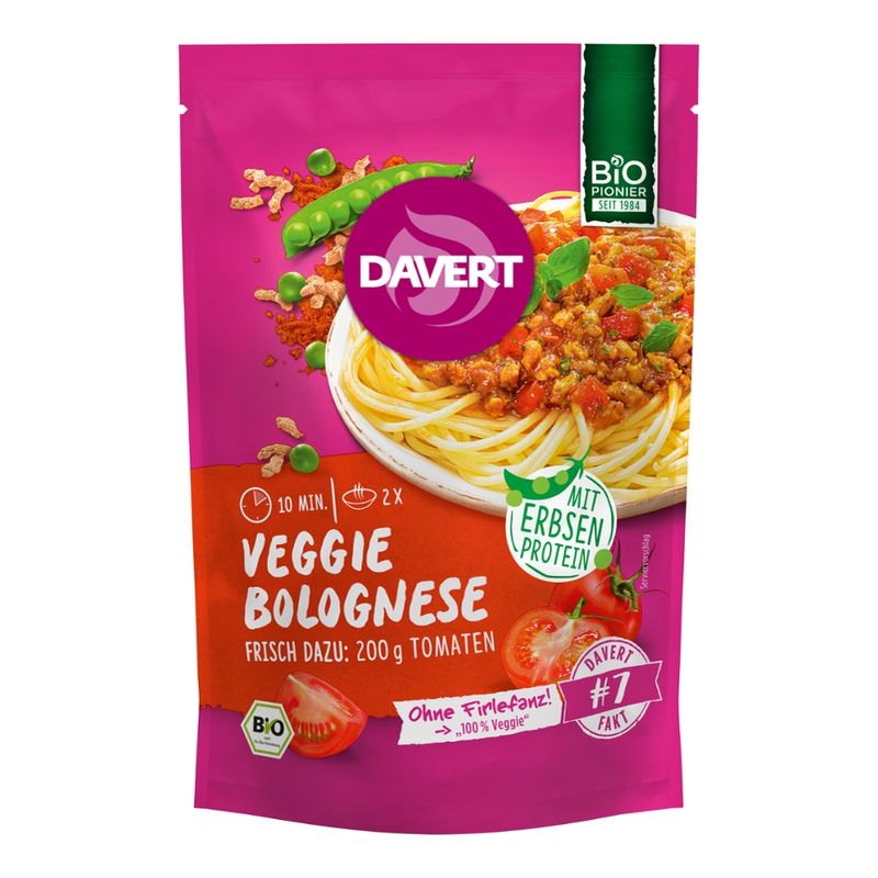 Davert Veggie Bolognese mit Erbsenprotein 80g - Produktbild