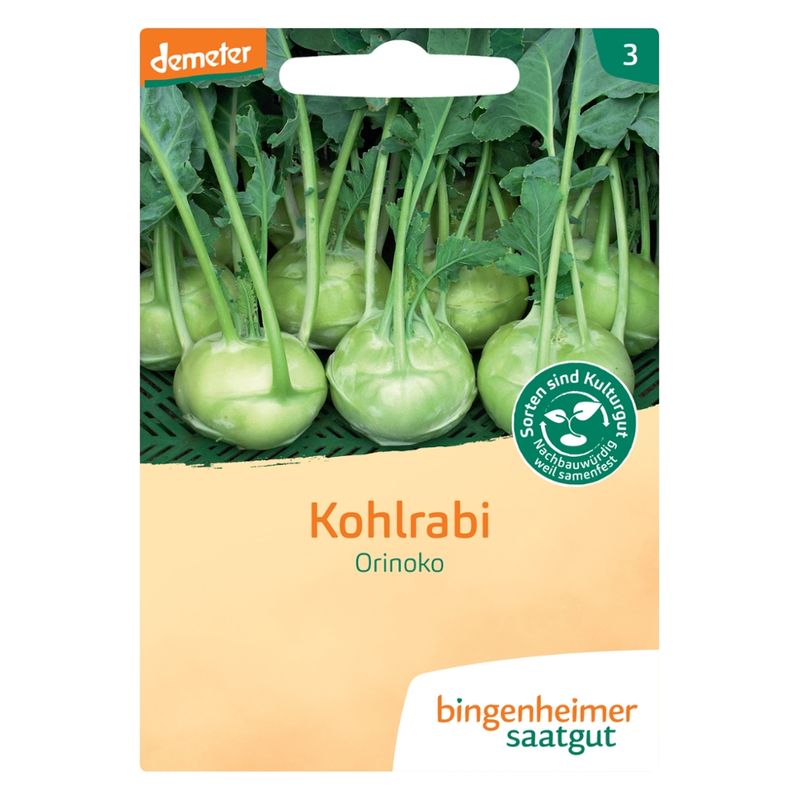 Bingenheimer Saatgut Orinoko - Kohlrabi weiß (Saatgut) - Produktbild