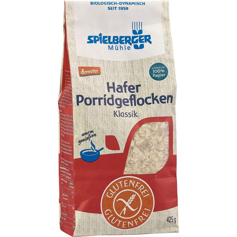 Spielberger Mühle Hafer Porridgeflocken Klassik, glutenfrei, demeter - Produktbild