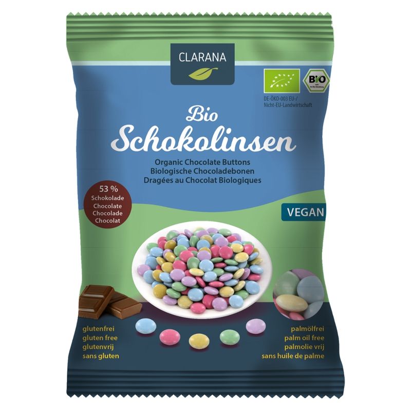Clarana Clarana Bunte Bio-Schokolinsen 75g - Produktbild